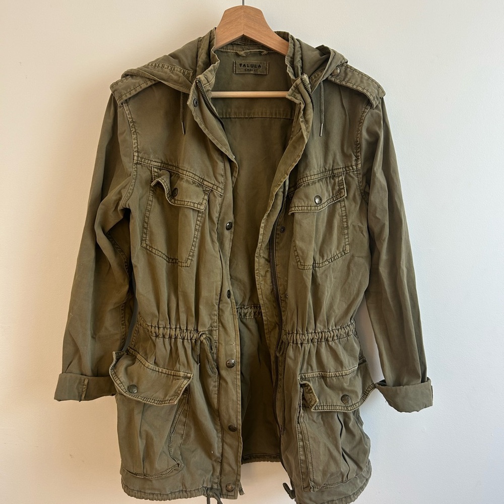 Talula Olive Utility Hooded Jacket